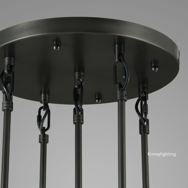 Raindrop Round Bedroom Chandelier 5 Lights 14"D