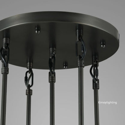 Raindrop Round Bedroom Chandelier 5 Lights 14"D