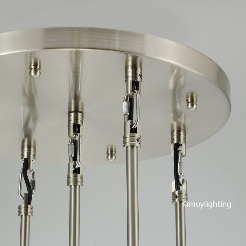 Raindrop Round Bedroom Chandelier 5 Lights 14"D