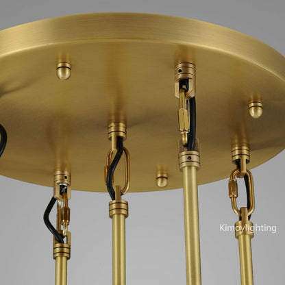 Raindrop Round Bedroom Chandelier 5 Lights 14"D