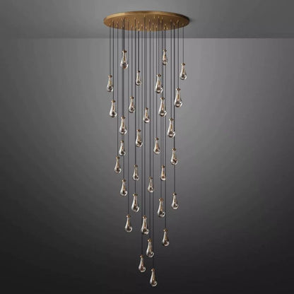 Raindrop Round Living Room Chandelier 60"