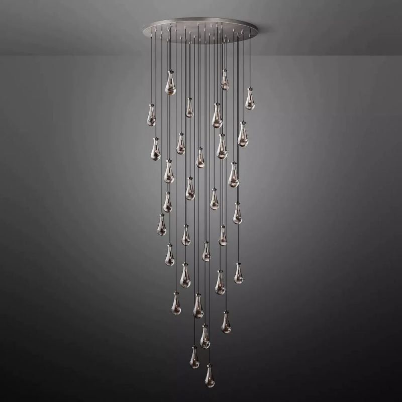 Raindrop Round Living Room Chandelier 60"
