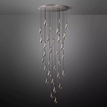 Raindrop Round Living Room Chandelier 60"