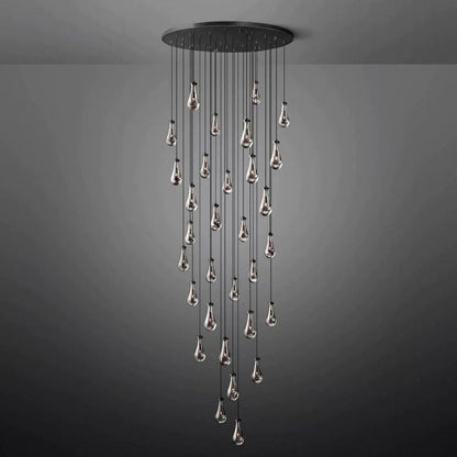 Raindrop Round Living Room Chandelier 60"