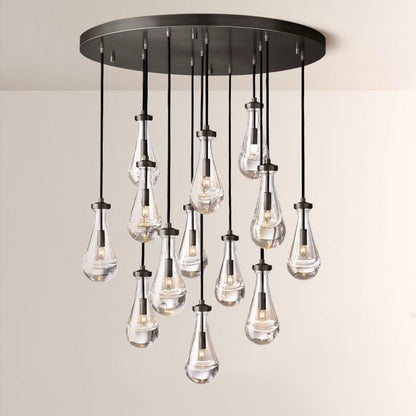 Raindrop Round Living Room Chandelier 36"