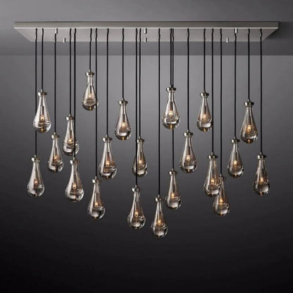 Raindrop Rectangular Dining Room Chandelier 72"