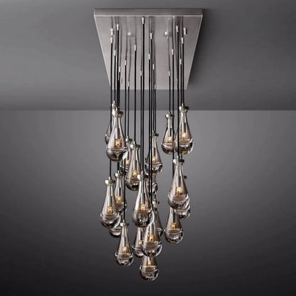 Raindrop Rectangular Dining Room Chandelier 72"