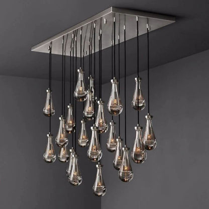 Raindrop Rectangular Dining Room Chandelier 72"