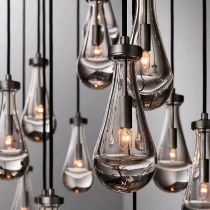 Raindrop Rectangular Dining Room Chandelier 72"