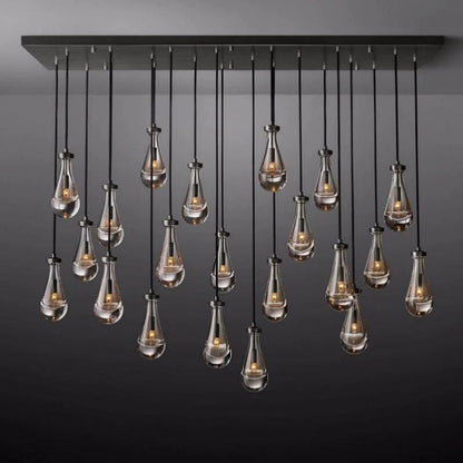 Raindrop Rectangular Dining Room Chandelier 72"