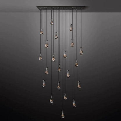 Raindrop Rectangular Dining Room Chandelier 72"