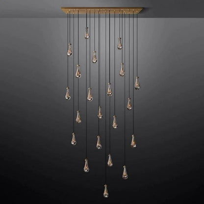 Raindrop Rectangular Dining Room Chandelier 72"