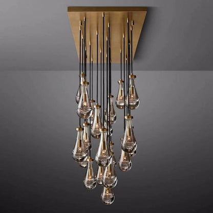 Raindrop Rectangular Dining Room Chandelier 72"