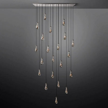 Raindrop Rectangular Dining Room Chandelier 72"