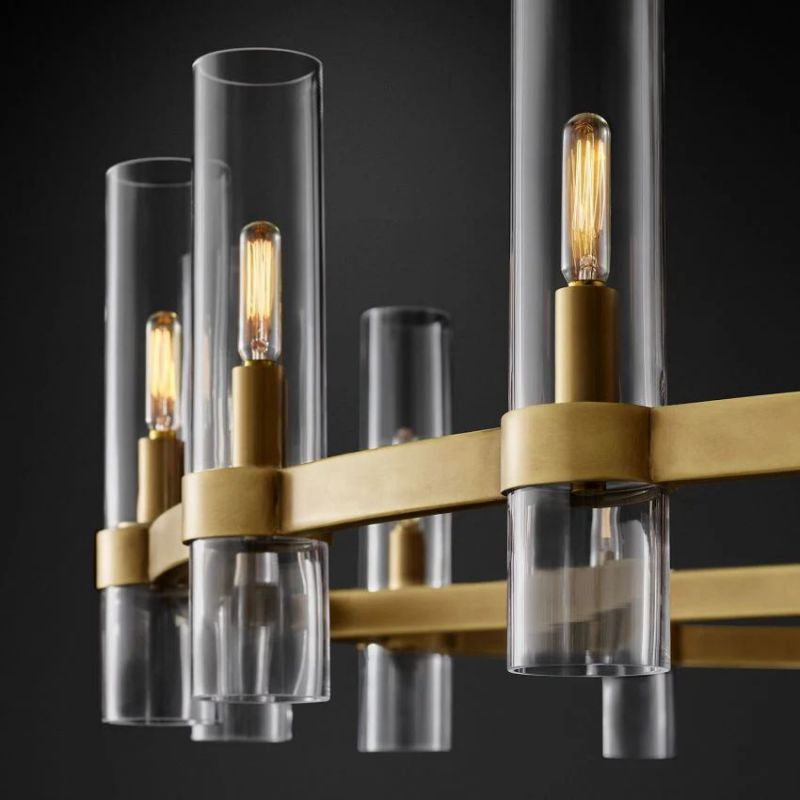 Ravella Blown Glass Round Living Room Chandelier 36"