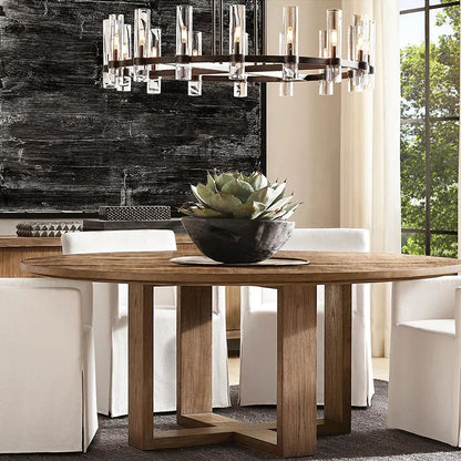 Ravella Blown Glass Round Living Room Chandelier 48"