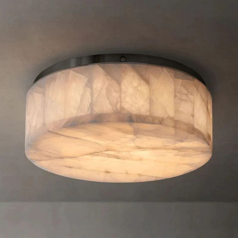 Riveage Calcite Round Flushmount 6"10"14"