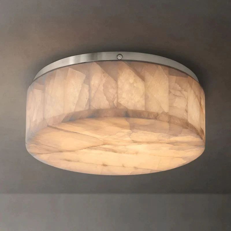 Riveage Calcite Round Flushmount 6"10"14"