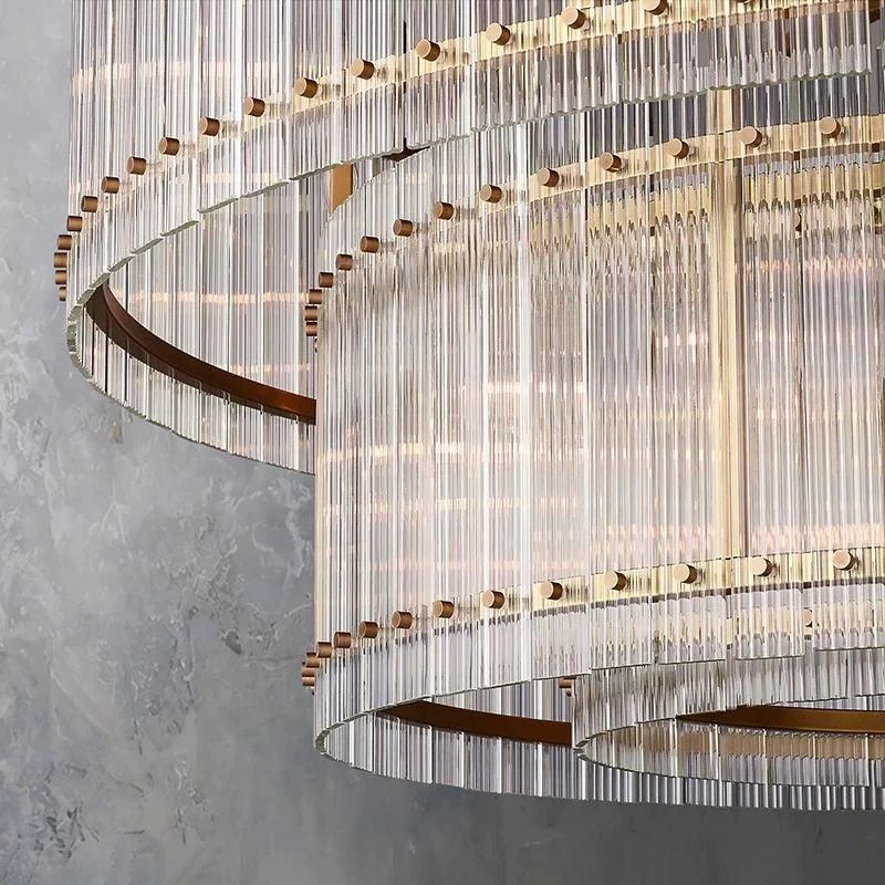 Sanma Two-Tier Luxury Round Living Room Chandelier 48"