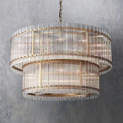 Sanma Two-Tier Luxury Round Living Room Chandelier 48"
