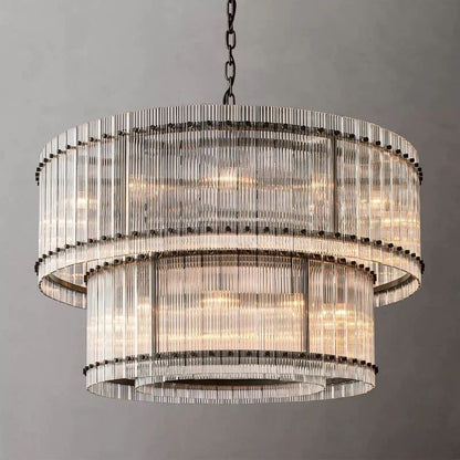 Sanma Two-Tier Luxury Round Living Room Chandelier 48"
