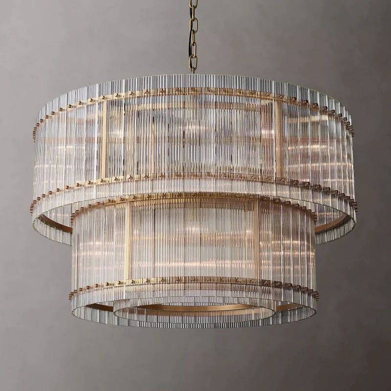 Sanma Two-Tier Luxury Round Living Room Chandelier 48"