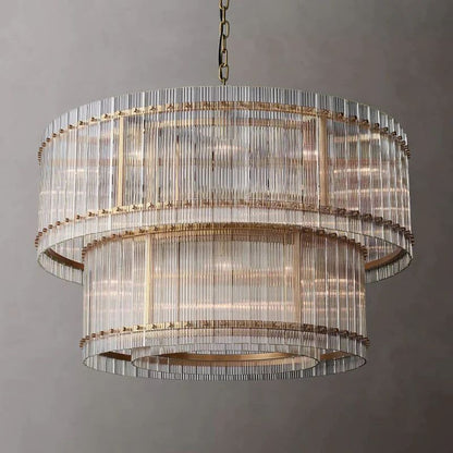Sanma Two-Tier Luxury Round Living Room Chandelier 48"