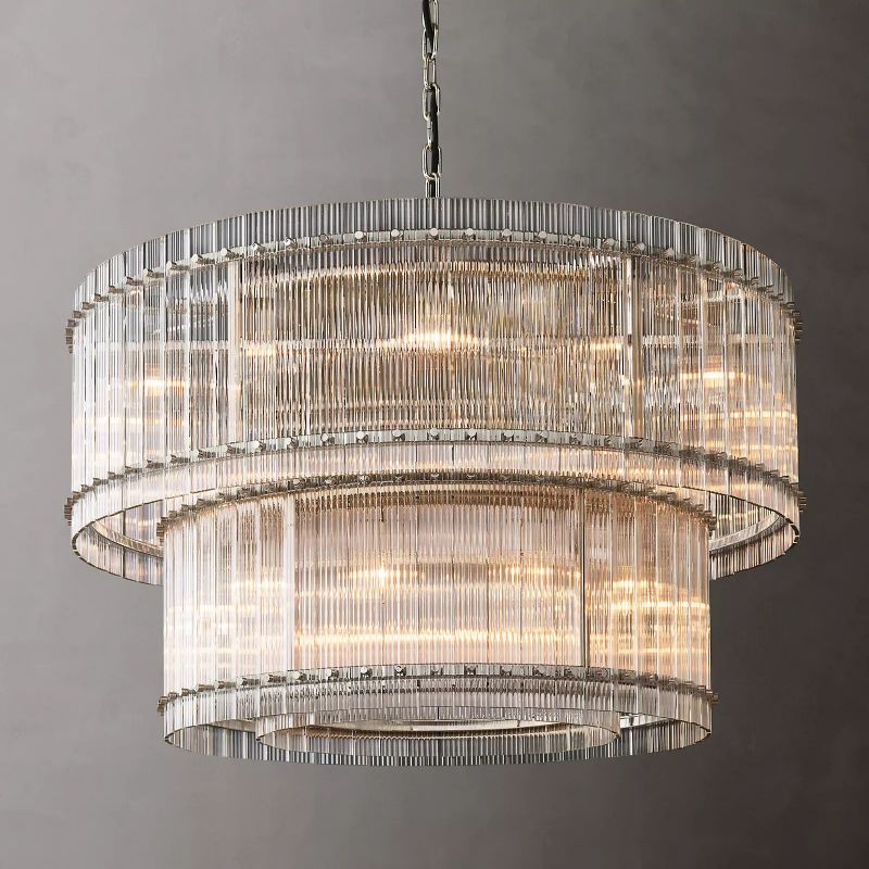 Sanma Two-Tier Luxury Round Living Room Chandelier 48"