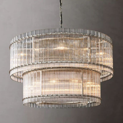Sanma Two-Tier Luxury Round Living Room Chandelier 48"
