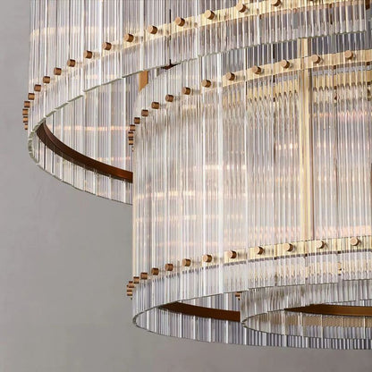Sanma Two-Tier Luxury Round Living Room Chandelier 60"