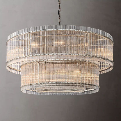 Sanma Two-Tier Luxury Round Living Room Chandelier 60"