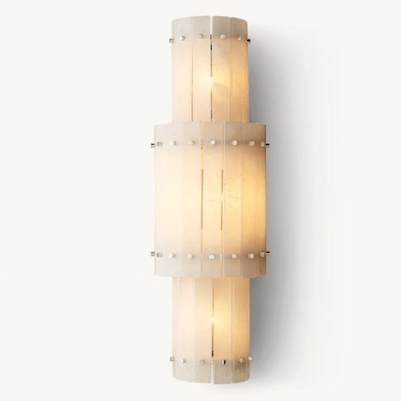 Sanma Alabaster Grand Round Sconce