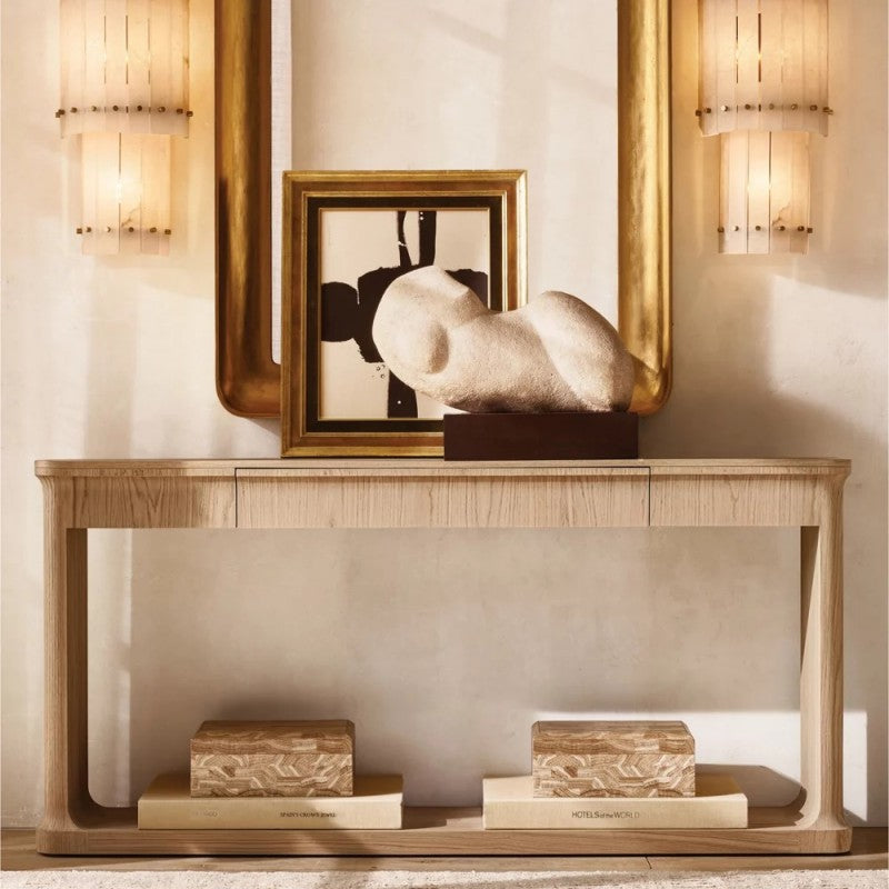 Sanma Alabaster Grand Round Sconce