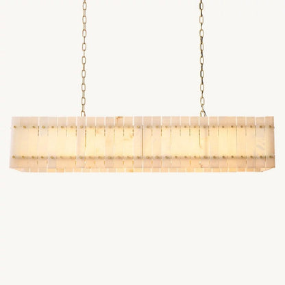 Sanma Alabaster Linear Chandelier 54"
