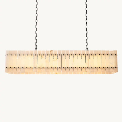 Sanma Alabaster Linear Chandelier 54"
