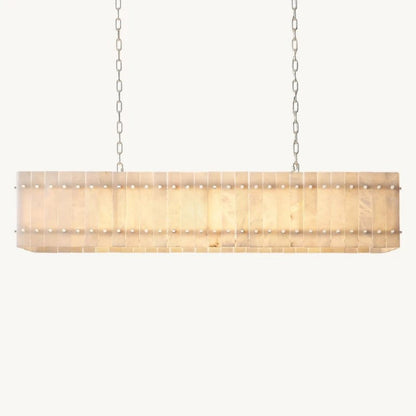 Sanma Alabaster Linear Chandelier 54"