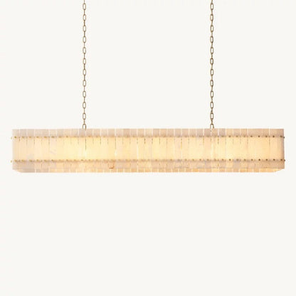 Sanma Alabaster Linear Chandelier 72"