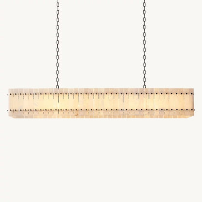 Sanma Alabaster Linear Chandelier 72"