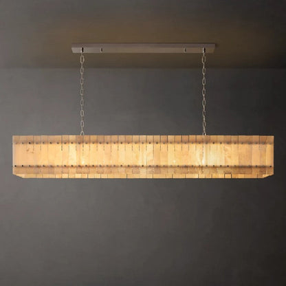 Sanma Alabaster Linear Chandelier 72"