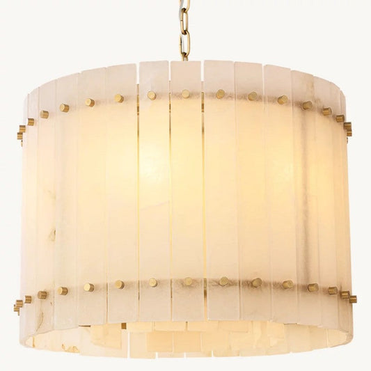 Sanma Alabaster Round Chandelier 22"