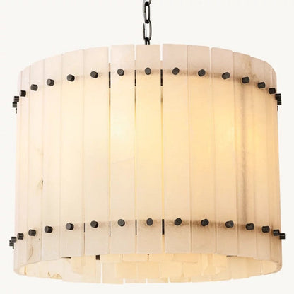 Sanma Alabaster Round Chandelier 22"