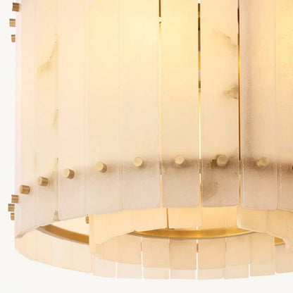 Sanma Alabaster Round Chandelier 22"