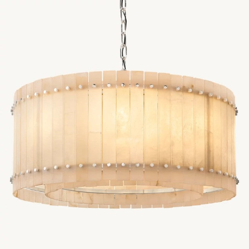 Sanma Alabaster Round Chandelier 37"
