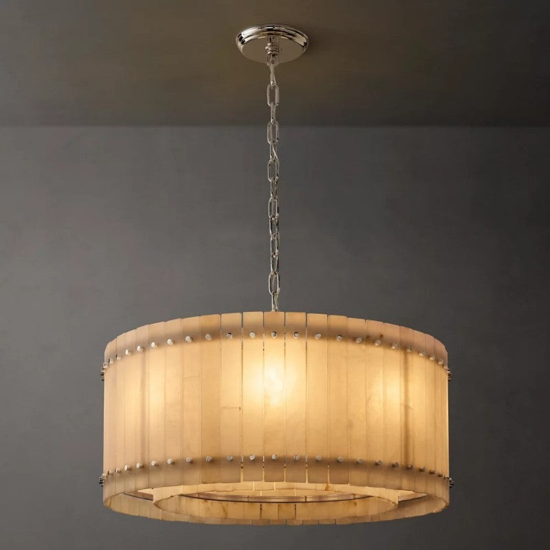 Sanma Alabaster Round Chandelier 37"