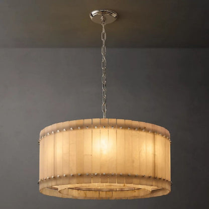Sanma Alabaster Round Chandelier 37"