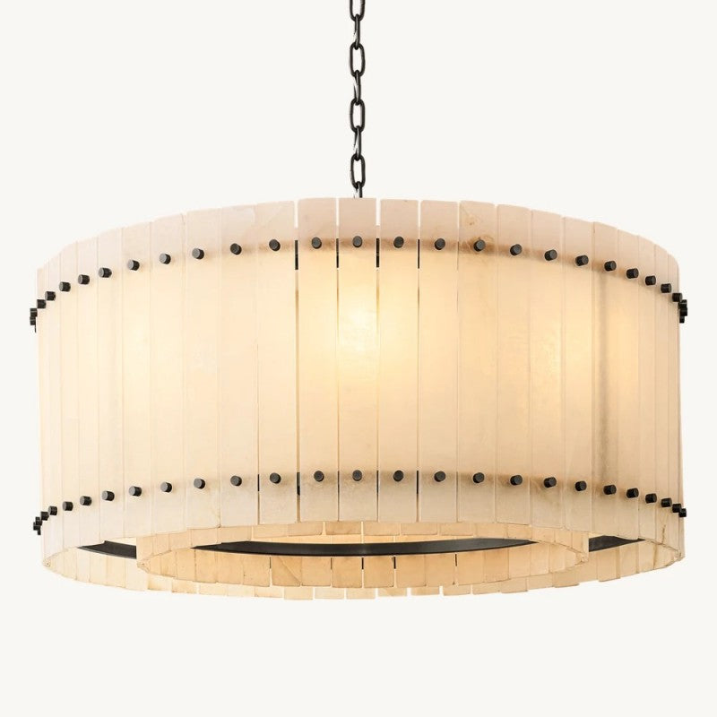 Sanma Alabaster Round Chandelier 37"