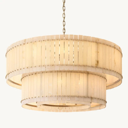 Sanma Alabaster Round Tiered Chandelier 60"