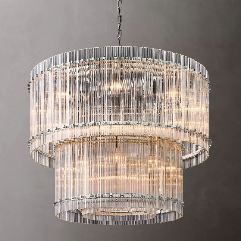 Sanma Two-Tier Luxury Round Living Room Chandelier 37"