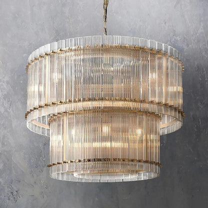 Sanma Two-Tier Luxury Round Living Room Chandelier 37"