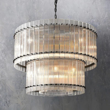 Sanma Two-Tier Luxury Round Living Room Chandelier 37"
